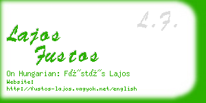 lajos fustos business card